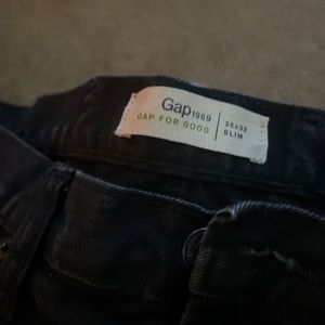 Gap 1969 black denim slim 36x32 hardly worn great condition